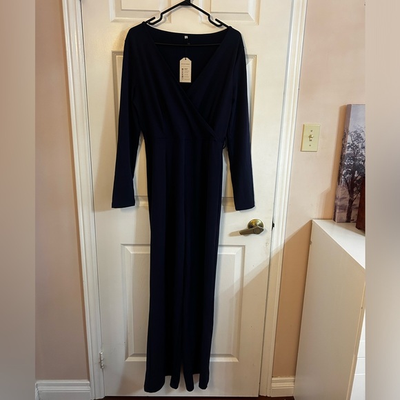 None Dresses & Skirts - Elegant Navy Blue Women's Jumpsuit